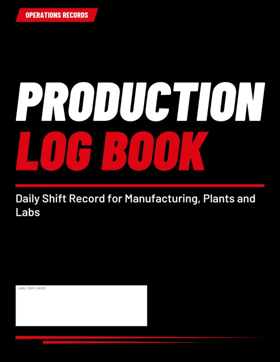 Cover of the Production Log Book