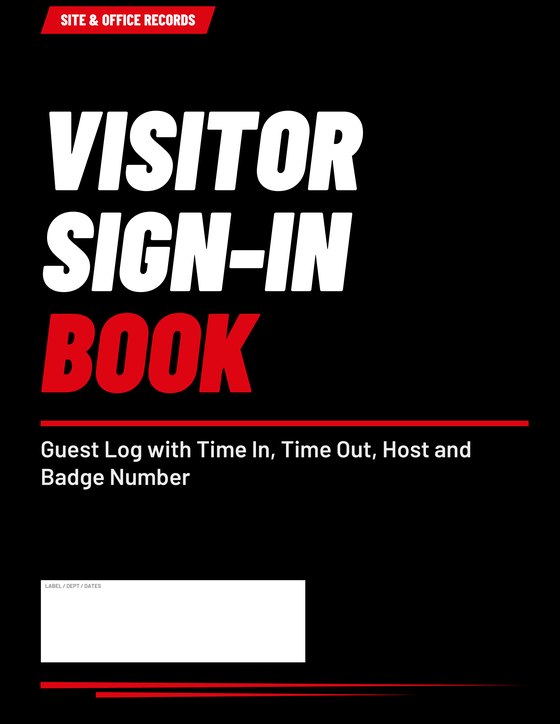 Cover of the Visitor Sign-In Book